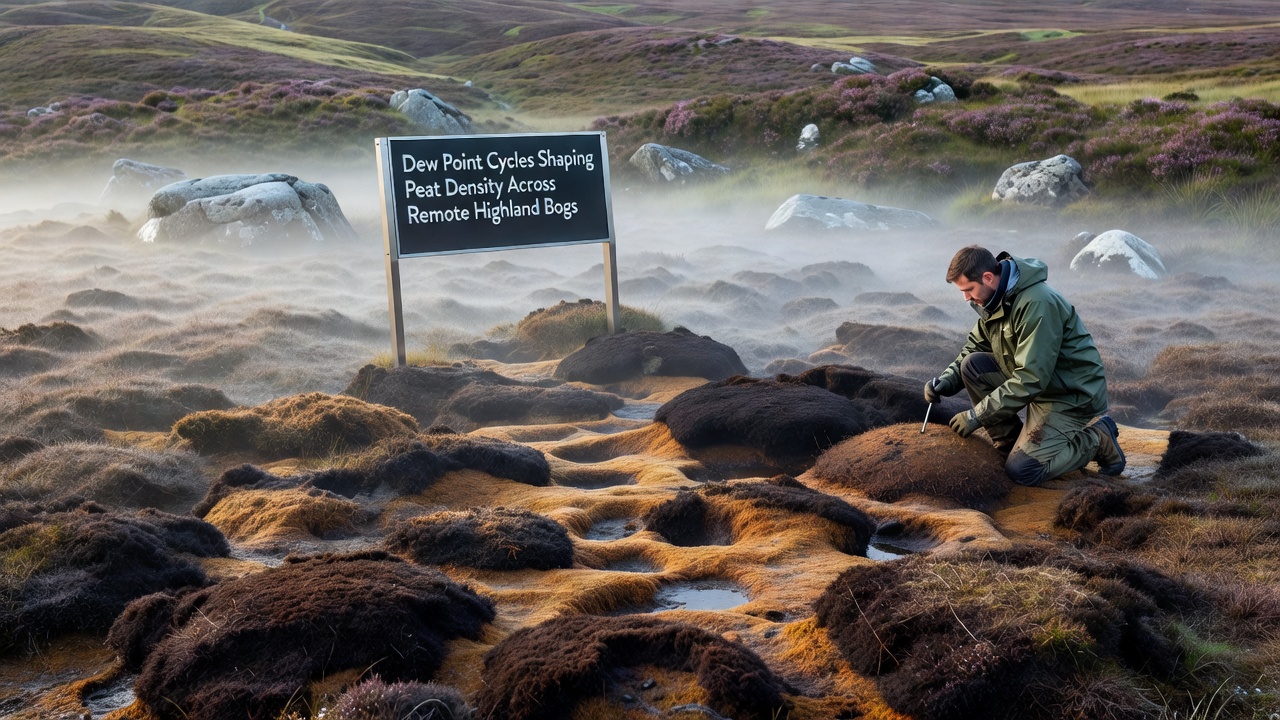 Dew Point Cycles Shaping Peat Density Across Remote Highland Bogs