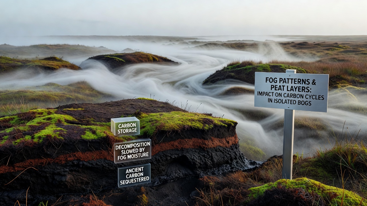 How Fog Patterns Shape Peat Layers in Isolated Bogs and Their Impact on Carbon Storage Cycles